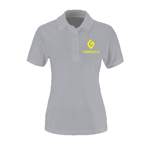 Embroidered Polo Shirt - Womens / XL / Gray