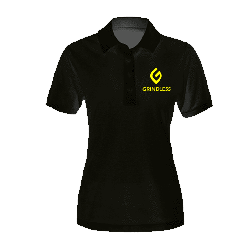 Embroidered Polo Shirt - Womens / Medium / Black