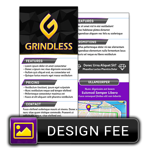 Grindless Design Fee - Rack Cards