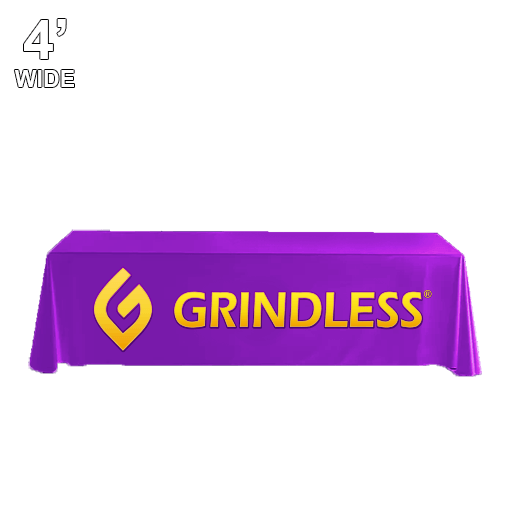 Printed 3 Sided Tablecloth - 4'